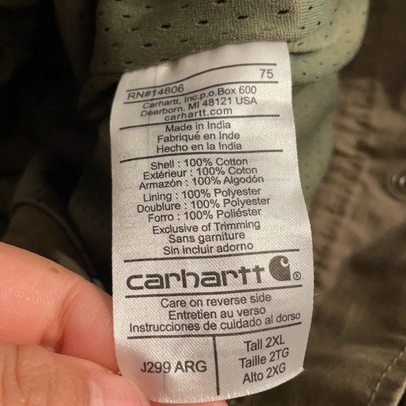 Carhartt Edlin Cotton Canvas Jacket- Mesh Lined - Picture 5 of 10